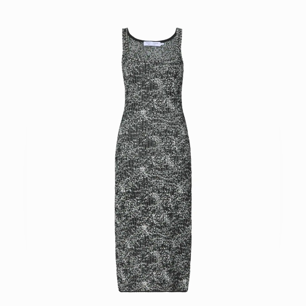 Proenza Schouler White Label Speckle Midi Knit Dress xs grey black, like new